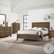 Miquell Oak Eastern King Panel Bed