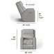 Score Gray Zero Gravity Power Recliner with Power Headrest and USB Charging