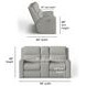 Score Beige 74" Zero Gravity Power Reclining Loveseat with Console and USB Charging