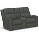Score Midnight 74" Zero Gravity Power Reclining Loveseat with Console and USB Charging