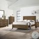 Miquell Oak Queen Panel Bed