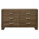 Miquell Oak 6 Drawer Dresser