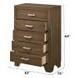 Miquell Oak 5 Drawer Chest