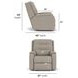 Arlo Gray Rocker Power Recliner with Power Lumbar and USB Charging
