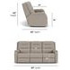 Arlo Gray 87" Triple Power Reclining Sofa with USB Charging