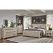 Aurora Whitewash 7 Drawer Dresser and Rectangular Mirror
