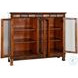 Maple Haze Dark Brown Wood 4 Glass Door 42" Bookcase