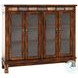 Maple Haze Dark Brown Wood 4 Glass Door 42" Bookcase