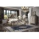 Dresden Vintage Bone White and Gray Upholstered Panel Bedroom Set