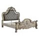 Dresden Vintage Bone White and Gray Upholstered Panel Bedroom Set