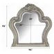 Dresden Vintage Bone White Arched Dresser Mirror