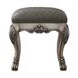 Dresden Gray Upholstered Vanity Stool with Nailhead Trim