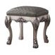 Dresden Gray Upholstered Vanity Stool with Nailhead Trim