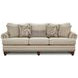 Carys Doe Beige 96" Living Room Set with Nailhead Trim and Throw Pillows
