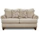 Carys Doe Beige 96" Living Room Set with Nailhead Trim and Throw Pillows