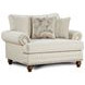 Carys Doe Beige 96" Living Room Set with Nailhead Trim and Throw Pillows