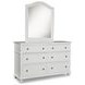 Madison Natural White 6 Drawer Dresser