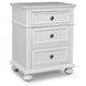 Madison Natural White 3 Drawer Nightstand