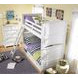 Madison Natural White Twin Over Twin Bunk Bed