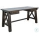 Ember Grace Dark Brown 58" Writing Desk with USB Port