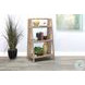 Willow Nest Natural Mahogany Wood 48" Folding Bookcase