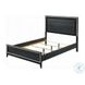 Haiden Weathered Black Eastern King Panel Bed with LED