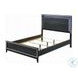 Haiden Weathered Black Eastern King Panel Bed with LED