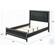 Haiden Weathered Black Eastern King Panel Bed with LED