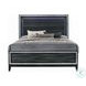 Haiden Weathered Black Eastern King Panel Bed with LED