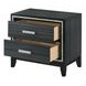 Haiden Weathered Black 2 Drawer Nightstand