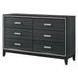 Haiden Weathered Black 6 Drawer Dresser