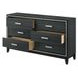 Haiden Weathered Black 6 Drawer Dresser