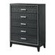 Haiden Weathered Black 5 Drawer Chest