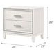 Haiden White 2 Drawer Nightstand