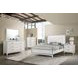 Haiden White Panel Bedroom Set with LED