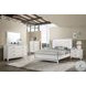 Haiden White Queen Panel Bed with LED