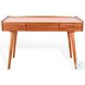 Maple Haze Medium Brown 48" Mid Century 3 Drawer Desk