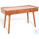 Maple Haze Medium Brown 48" Mid Century 3 Drawer Desk
