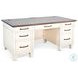 Legacy Loft White 66" Desk with 7 Drawers