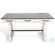 Hearthwood Haven Marble White and Buckskin 60" Desk with USB Port