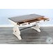 Hearthwood Haven Marble White and Buckskin 60" Desk with USB Port