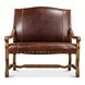 Italian Brown Leather Settee