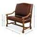 Italian Brown Leather Settee