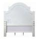 Florian Beige and Antique White Queen Upholstered Panel Bed