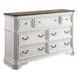 Florian Antique White and Oak 7 Drawer Dresser