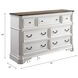 Florian Antique White and Oak 7 Drawer Dresser