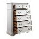 Florian Antique White and Oak 5 Drawer Chest