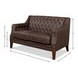 Brooks Brown Tufted 2 Seat 54" Sofa