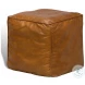 29340 Brown Leather Sitting Cube