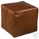 29340 Brown Leather Sitting Cube